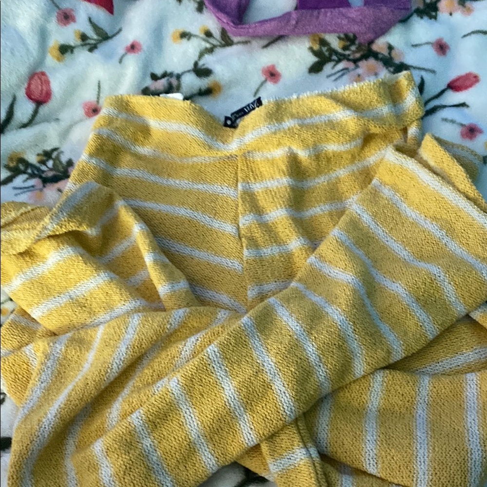 Zara Yellow and White Leggings